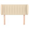 vidaXL T&ecirc;te de lit avec oreilles Cr&egrave;me 83x23x78/88 cm Tissu