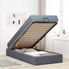 vidaXL Cadre de lit avec matelas avec matelas 2 pcs Gris Fonc&eacute; Velours