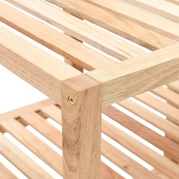 vidaXL Étagère de salle de bain Bois de noyer massif 100x40x65 cm