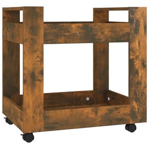 vidaXL Chariot de bureau Ch&ecirc;ne fum&eacute; 60x45x60 cm Bois d'ing&eacute;nierie