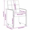vidaXL Chaises de Salle &agrave; Manger avec Roues 2 pcs Noir 58 x 65 x 94 cm