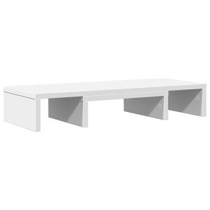 vidaXL Support de moniteur r&eacute;glable blanc bois d'ing&eacute;nierie