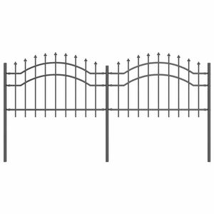 vidaXL Cl&ocirc;ture de jardin WOERDEN 240 x 115 cm Acier peint par poudre