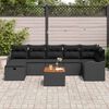 vidaXL Ensemble de canap&eacute; de jardin avec coussin 8 pcs Noir polyrotin