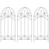 vidaXL Supports pour plantes grimpantes 3 pcs Noir 40x100 cm Fer
