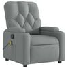 vidaXL Fauteuil de massage inclinable Gris clair Tissu