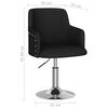 vidaXL Tabouret de bar Noir Tissu