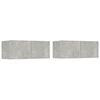 vidaXL Meubles TV 2 pcs gris b&eacute;ton 80x30x30 cm bois d'ing&eacute;nierie