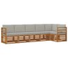 vidaXL Ensemble de canap&eacute; d'angle 6 pcs Gris Naturel et Clair