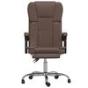 vidaXL Fauteuil inclinable de bureau Marron Similicuir