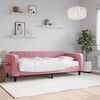 vidaXL Lit de jour avec matelas rose 90x200 cm velours