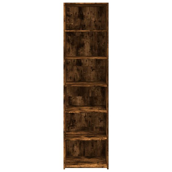 vidaXL Buffet haut chêne fumé 50x41x185 cm bois d'ingénierie