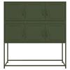 vidaXL Buffet vert olive 100,5x39x107 cm acier