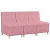 vidaXL Unit&eacute; de Sofa Modulaire Sans Accoudoirs 3 pcs Rose