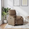 vidaXL Fauteuil inclinable &eacute;lectrique Marron Tissu