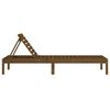 vidaXL Chaise longue marron miel 199,5x60x74 cm bois massif de pin