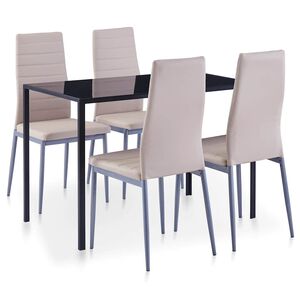vidaXL Ensemble de salle &agrave; manger 5 pcs Cappuccino