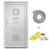 vidaXL Porte d'entr&eacute;e Blanc 88x200 cm PVC