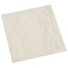 vidaXL Planches de sol Cr&egrave;me blanc 5,11 m&sup2; 55 pi&egrave;ces PVC