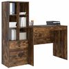 vidaXL Bureau avec tiroir 2 pcs Ch&ecirc;ne fum&eacute;