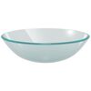 vidaXL Lavabo Verre tremp&eacute; 42 cm Givr&eacute;