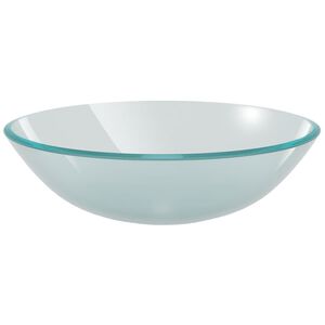 vidaXL Lavabo Verre tremp&eacute; 42 cm Givr&eacute;
