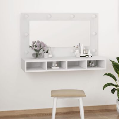 vidaXL Armoire à miroir avec LED blanc 90x31,5x62 cm
