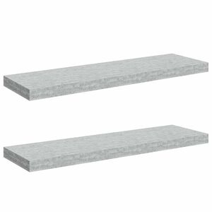 vidaXL &Eacute;tag&egrave;res murales flottantes 2 pcs gris b&eacute;ton 80x23,5x3,8 cm MDF
