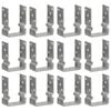 vidaXL Ancrages de cl&ocirc;ture lot de 12 argent&eacute;s 10 x 6 x 15 cm acier galvanis&eacute;