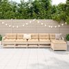 vidaXL Salon de jardin 6 pcs bois de pin massif