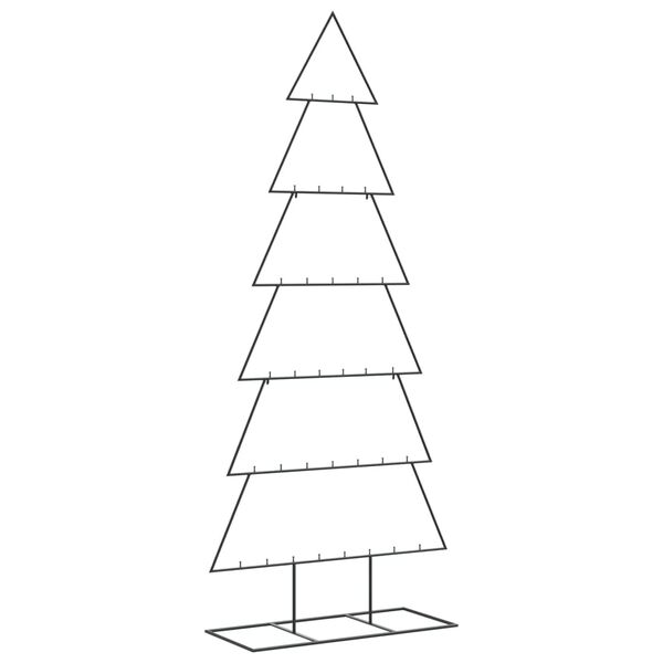 vidaXL Arbre de No&euml;l en m&eacute;tal pour d&eacute;coration noir 180 cm