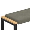 vidaXL Coussin de banc velours c&ocirc;tel&eacute; Gris clair Profondeur 35 cm