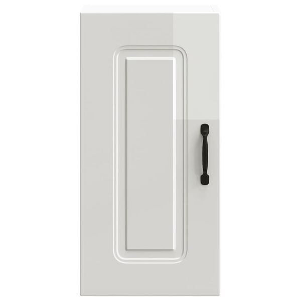 vidaXL Armoire murale de cuisine Kalmar blanc brillant bois ing&eacute;nierie