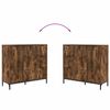 vidaXL Buffet Ch&ecirc;ne fum&eacute; 89,5 x 33 x 82 cm Bois d'ing&eacute;nierie