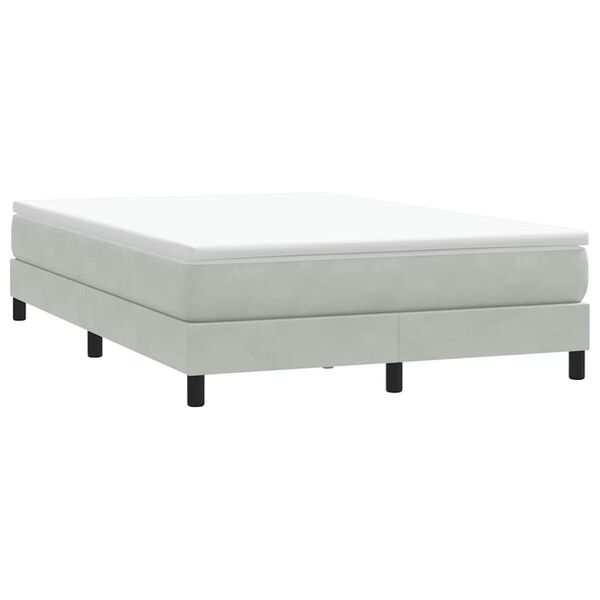 vidaXL Sommier &agrave; lattes de lit sans matelas gris clair 140x220cm
