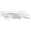 vidaXL Lit coulissant sans matelas blanc 2x(90x200) cm bois massif