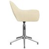 vidaXL Chaises pivotantes &agrave; manger lot de 6 Cr&egrave;me Tissu