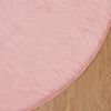 vidaXL Tapis en fausse Tafalla Rose &Oslash; 160 cm Polyester