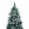 vidaXL Sapin de Noël artificiel Vert 210 cm PVC, Acier et Plastique