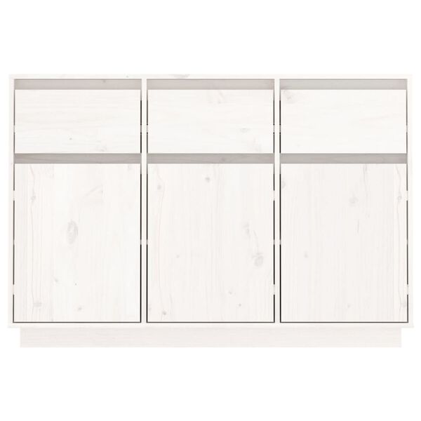 vidaXL Buffet blanc 110x34x75 cm bois massif de pin