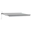 vidaXL Auvent r&eacute;tractable &eacute;lectrique Anthracite et blanc 5 x 3 m