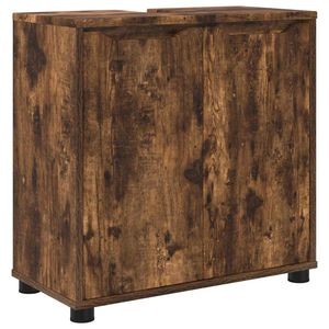 vidaXL Armoire de lavabo de salle de bain Ch&ecirc;ne fum&eacute; 60 x 30 x 60 cm