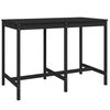 vidaXL Ensemble de bar de jardin 7 pcs noir bois de pin massif