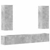 vidaXL Ensemble de meubles TV 5 pcs Gris b&eacute;ton Bois d'ing&eacute;nierie