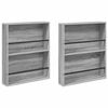 vidaXL &Eacute;tag&egrave;re &agrave; magazines 2 pc Gris Sonoma 60 x 12 x 70 cm