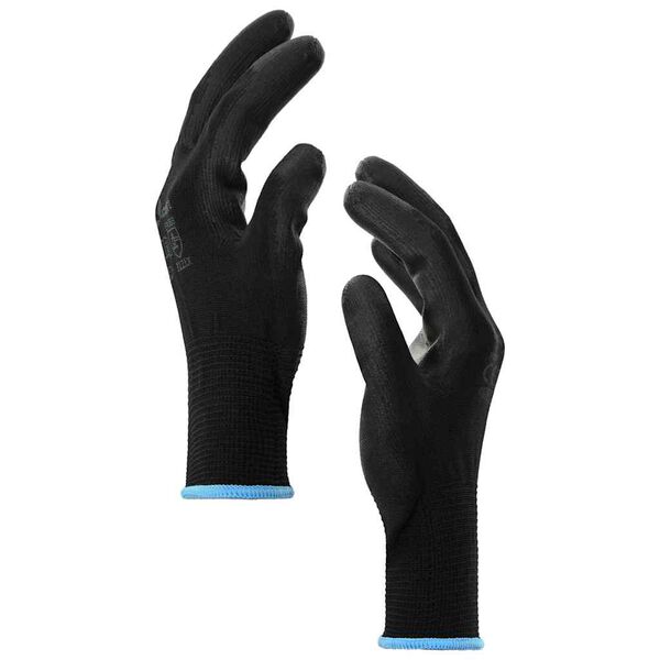vidaXL Gants de Travail 24 pcs Noir 9 / l Polyester