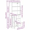 vidaXL Haut Armoire avec tiroir Ch&ecirc;ne artisanal 69,5 x 34 x 180 cm