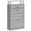 vidaXL Armoire &agrave; chaussures Sonoma gris 63x24x104 cm Bois d'ing&eacute;nierie