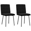 vidaXL Chaises &agrave; manger lot de 2 Noir Velours