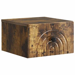 vidaXL Cabinet de chevet mural Ch&ecirc;ne fum&eacute; 33 x 34,5 x 20 cm